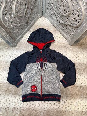 Disney Marvel SpiderMan zip up hoodie jacket boys 5T outdoor winter school